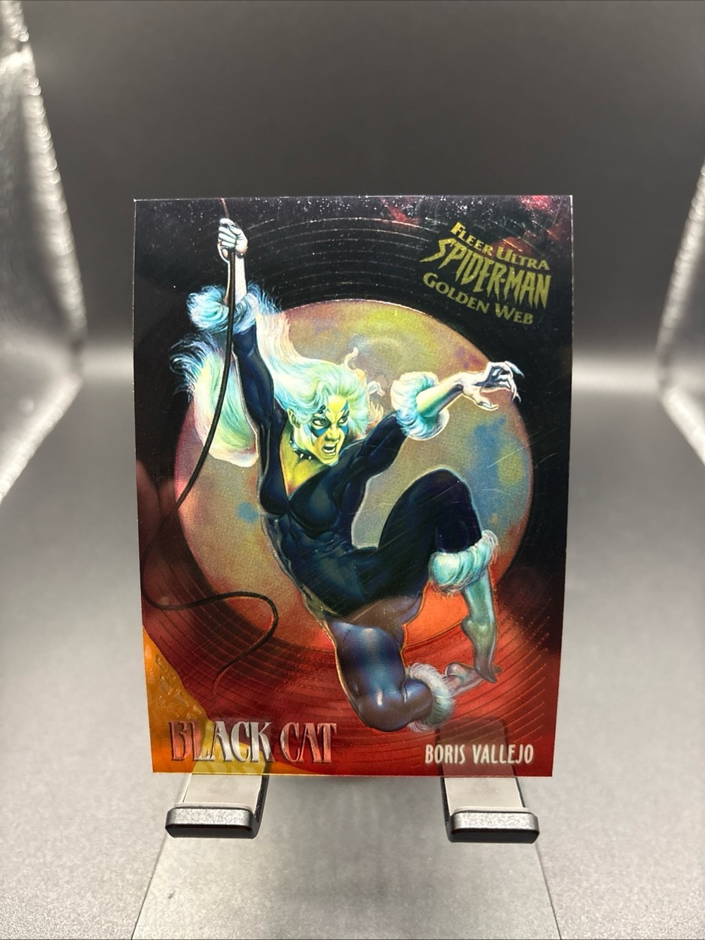 1995 Fleer Ultra Spider-Man Black Cat Golden Web #1 Of 9 Boris Vallejo